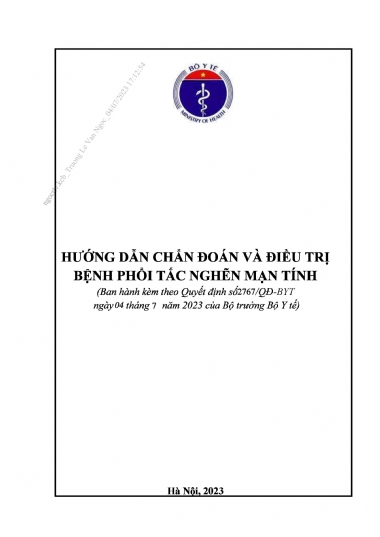 Hướng dẫn chẩn đoán và điều trị bệnh phổi tắc nghẽn mạn tính 2023